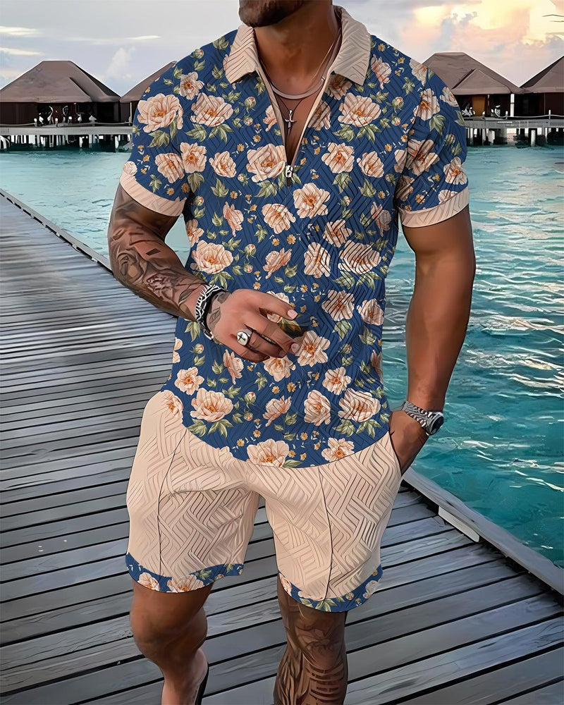 Conjunto De Verão Masculino Flower